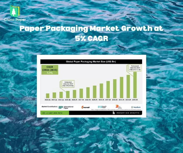 Crescita del mercato degli imballaggi di carta al 5% CAGR