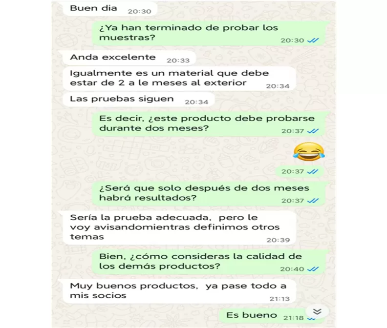Feedback dei clienti dall'Argentina